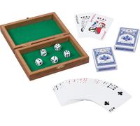 Gollnest & Kiesel Scatola per carte e dadi da gioco 5 dadi, 2 mazzi da 54 carte