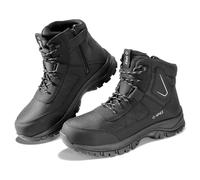 SPIEZ S3 Scarpe Antinfortunistiche Uomo - Anfibi con Punta in Acciaio, Impermeabili, Kevlar Anti-Perforazione, SRC Antiscivolo e Antistatici Scarpe da Lavoro Industria & Cantiere, Nero EU 46