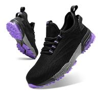 SPIEZ Scarpe Antinfortunistiche Donna Leggere, Nero/Viola EU39