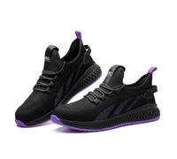SPIEZ Senza Metallo Scarpe Antinfortunistiche Donna Leggere,37EU,Nero/Viola