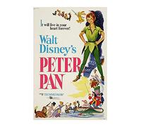 Spiffing Prints Walt Disney Peter Pan 1953 - Poster con stampa artistica, formato medio, opaco, senza cornice, motivo: Peter Pan