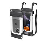 Spigen A602 AquaShield Custodia Impermeabile Universale per Smartphone [Tecnologia a Vuoto/Pompa Integrate] Compatibile con iPhone, Galaxy, Pixel - Charcoal Gray