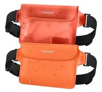 Spigen A620 [2 pz] IPX8 Marsupio Impermeabile Regolabile | Arancio Tramonto, Custodia Stagna Nuoto e Viaggio, Cintura Lunga Regolabile, Ampia Capacità IPX8, iPhone e Samsung