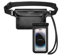 Spigen A621 Aqua Shield IPX8 Borsa impermeabile Marsupio e Custodia impermeabile galleggiante per Smartphone 2 pezzi - Nero