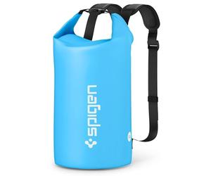Spigen A630 Aqua Shield Set di Borsa Impermeabile IPX6 20L + 2L Dry Bag con Cinghia Regolabile Lungo - Mare Blu