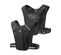 Spigen A720 Dynamic Shield Gilet da Corsa Porta Cellulare | Nero, L-XL (34"-48"), Cintura Toracica Regolabile [Strisce Riflettenti], Borsa Sport fino a 6.9", Marsupio Jogging Maratona