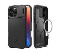 Spigen Cover per iPhone 16 Pro Max, Optik Armor MagFit, Compatibile con MagSafe - Nero