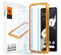 Spigen AlignMaster Vetro Temperato [2 Pezzi] per Google Pixel 7 | Installazione Semplice con Cornice di Allineamento, Cristallino, Durezza 9H