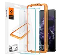 Spigen AlignMaster Vetro Temperato [2 Pezzi] per Google Pixel 8 | Installazione Semplice con Cornice di Allineamento, Cristallino, Durezza 9H
