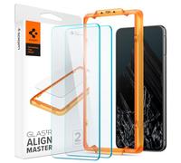 Spigen AlignMaster Vetro Temperato [2 Pezzi] per Google Pixel 8 Pro | Installazione Semplice con Cornice di Allineamento, Cristallino, Durezza 9H