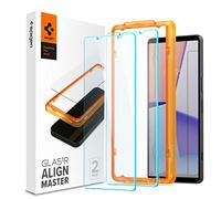 Spigen AlignMaster Vetro Temperato [2P] per Sony Xperia 1 V | Installazione Semplice con Cornice di Allineamento, Cristallino, Durezza 9H