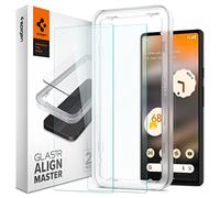 Spigen AlignMaster Vetro Temperato compatibile con Google Pixel 6a, 2 Pezzi, Installazione Semplice con Cornice di Allineamento, Cristallino, Durezza 9H Pellicola prottetiva