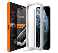 Spigen AlignMaster - Vetro temperato compatibile con iPhone 11 Pro, iPhone XS, iPhone X, 2 pezzi, resistente ai graffi, 9H protezione schermo