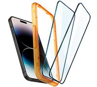 Spigen AlignMaster Vetro Temperato compatibile con iPhone 14 Pro, 2 Pezzi, Cornice di Allineamento inclusa, Copertura Totale, Durezza 9H Pellicola prottetiva
