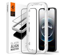 Spigen AlignMaster Vetro Temperato compatibile con iPhone 16e, iPhone 14, iPhone 13, iPhone 13 Pro, 2 Pezzi, Cornice di Allineamento inclusa, Copertura Totale, Durezza 9H Pellicola prottetiva
