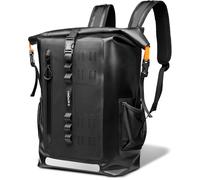 Spigen Aqua Shield A650 Zaino Impermeabile, Grado di Protezione IPX6, Compatibile con Laptop fino a 16", Schienale Ventilato, Borsa Multiuso per Viaggi, Campeggio e Outdoor - Nero