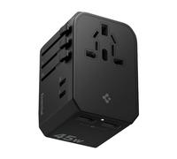 Spigen ArcStation Adattatore Universale da Viaggio 45W [4-Porte & PD] con 2 USB C e 2 USB A, Presa Universale da Viaggio per Inglese/Americana/Australia/Giappone, Viaggio Accessori Utili - Nero