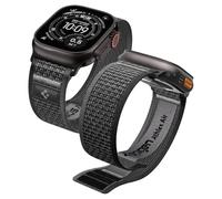Spigen Cinturino Athlex Air 2 in Tessuto Compatibile con Apple Watch Ultra 3/2/1 49mm, Series 11/10 46mm, Series 9/8/7-4/SE 45mm, 44mm - Grigio Nero Attivo