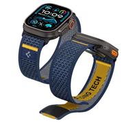 Spigen Cinturino Athlex Air in Tessuto Compatibile con Apple Watch Ultra 3/2/1 49mm, Series 11/10 46mm, Series 9/8/7-4/SE 45mm, 44mm - Blu navy attivo