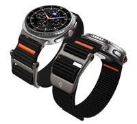 Spigen Cinturino Dura Pro Flex in Tessuto Compatibile con Samsung Galaxy Watch 8 44mm/40mm, Galaxy Watch 8 Classic 46mm (2025) - Nero