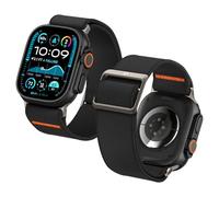Spigen Cinturino Lite Fit Ultra in Nylon Compatibile con Apple Watch Ultra 3/2/1 49mm, Series 11/10 46mm, Series 9/8/7-4/SE 45mm, 44mm - Nero