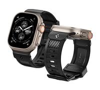 Spigen Cinturino Rugged Band Compatibile con Apple Watch Ultra 3/2/1 49mm, Series 11/10 46mm, Series 9/8/7-4/SE 45mm, 44mm - Nero Opaco