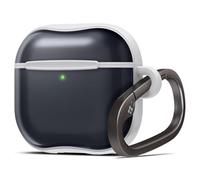 Spigen Classic C1 Cover per AirPods 5/4 | Custodia traslucida dal design retro in TPU e PC con moschettone per protezione dagli urti per 2026/2025 - Graphite