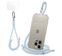 Spigen Cordino per cellulare Universale di Tracolla e Cinghietta da Polso con ConTag, Strap regolabile per iPhone 15 13 12 11 Pro Max Plus, Samsung Galaxy S24 S23 Ultra, Xiaomi POCO - Tenue Blu