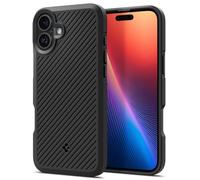 Spigen Core Armor Custodia progettata per iPhone 16 protezione di grado militare - Nero opaco