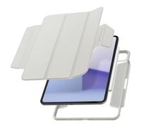 Spigen Cover AirSkin Pro Compatibile con iPad Pro 11 pollici M5 (2025) / M4 (2024) con coperchio magnetico staccabile, retro trasparente e portamatite - Grigio