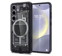 Spigen Cover Compatibile con Samsung Galaxy S24, Ultra Hybrid Metal Ring MagFit - Zero One Black