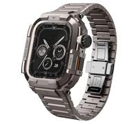 Spigen Cover con Cinturino Metal Armor Pro compatibile con Apple Watch Serie 9/8/7 45 mm- Gunmetal