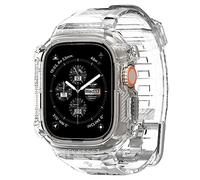 Spigen Cover con Cinturino Rugged Armor Pro Compatibile con Apple Watch Ultra 3 49mm (2025) e Apple Watch Ultra 2/1 - Crystal Clear (Trasparente)
