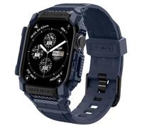 CUSTODIA CON CINTURINO SPIGEN Rugged Armor Pro Apple Watch 10 46mm Navy Blue Blu marino, Poliuretano termoplastico (TPU)