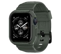 Spigen Cover con Cinturino Rugged Armor Pro in TPU Compatibile con Apple Watch Series per 9/8/7 45mm e Series per 6/SE/5/4 44mm - Military Green