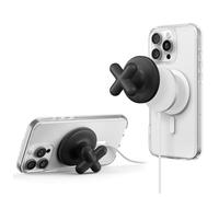 Spigen Cover di Ricarica MagSafe con Supporto e X-Grip, Supporto Grip in Silicone Compatibile con Caricatore MagSafe 25W (2024), per iPhone 17 16 15 14 13 (Caricatore Non Incluso) - Nero