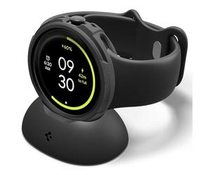 Spigen Cover Liquid Air Compatibile con Google Pixel Watch 4 41mm (2025) con Stand di Ricarica - Nero Opaco