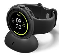 Spigen Cover Liquid Air Compatibile con Google Pixel Watch 4 45mm (2025) con Stand di Ricarica - Nero Opaco