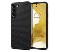 Spigen Cover Liquid Air Compatibile con Samsung Galaxy S22 5G - Poliuretano termoplastico - Assorbe gli urti - Nero opaco
