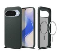 Spigen Cover Liquid Air MagFit Compatibile con Google Pixel 10/10 Pro, Supporto MagSafe e Pixelsnap - Abisso Verde