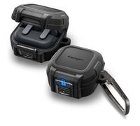 Spigen Cover Lock Fit per Galaxy Buds 4 Pro/Buds 4 | Custodia in TPU e PC con clip di blocco, apertura magnetica e moschettone per i modelli 2026 - Nero Opaco