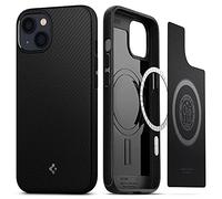 Spigen Cover Mag Armor MagFit, Compatibile con MagSafe, Custodia Magnetica per iPhone 13 - Nero Opaco