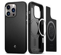 Spigen Cover Mag Armor MagFit, Compatibile con MagSafe, Custodia Magnetica per iPhone 13 Pro - Nero Opaco