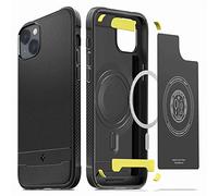 Spigen Cover Magnetica Rugged Armor MagFit Compatibile con iPhone 14 - Nero Opaco