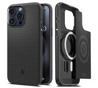 Spigen Cover per iPhone 15 Pro Max, Mag Armor MagFit, Compatibile con MagSafe - Nero Opaco
