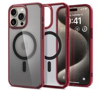 Spigen Cover per iPhone 15 Pro Max, Ultra Hybrid MagFit, Compatibile con MagSafe - Frost Rosso