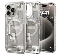Spigen Cover per iPhone 15 Pro, Ultra Hybrid MagFit, Compatibile con MagSafe - ZeroOne Titanio Naturale