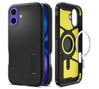 Spigen Cover per iPhone 16 Plus, Tough Armor (AI) MagFit, Compatibile con MagSafe - Nero