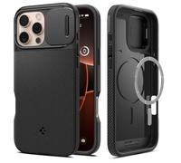 Spigen Cover per iPhone 16 Pro Max, Optik Armor MagFit, Compatibile con MagSafe - Nero