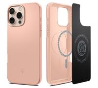 Spigen Cover per iPhone 16 Pro Max, Thin Fit MagFit, Compatibile con MagSafe - Titanio Rosa